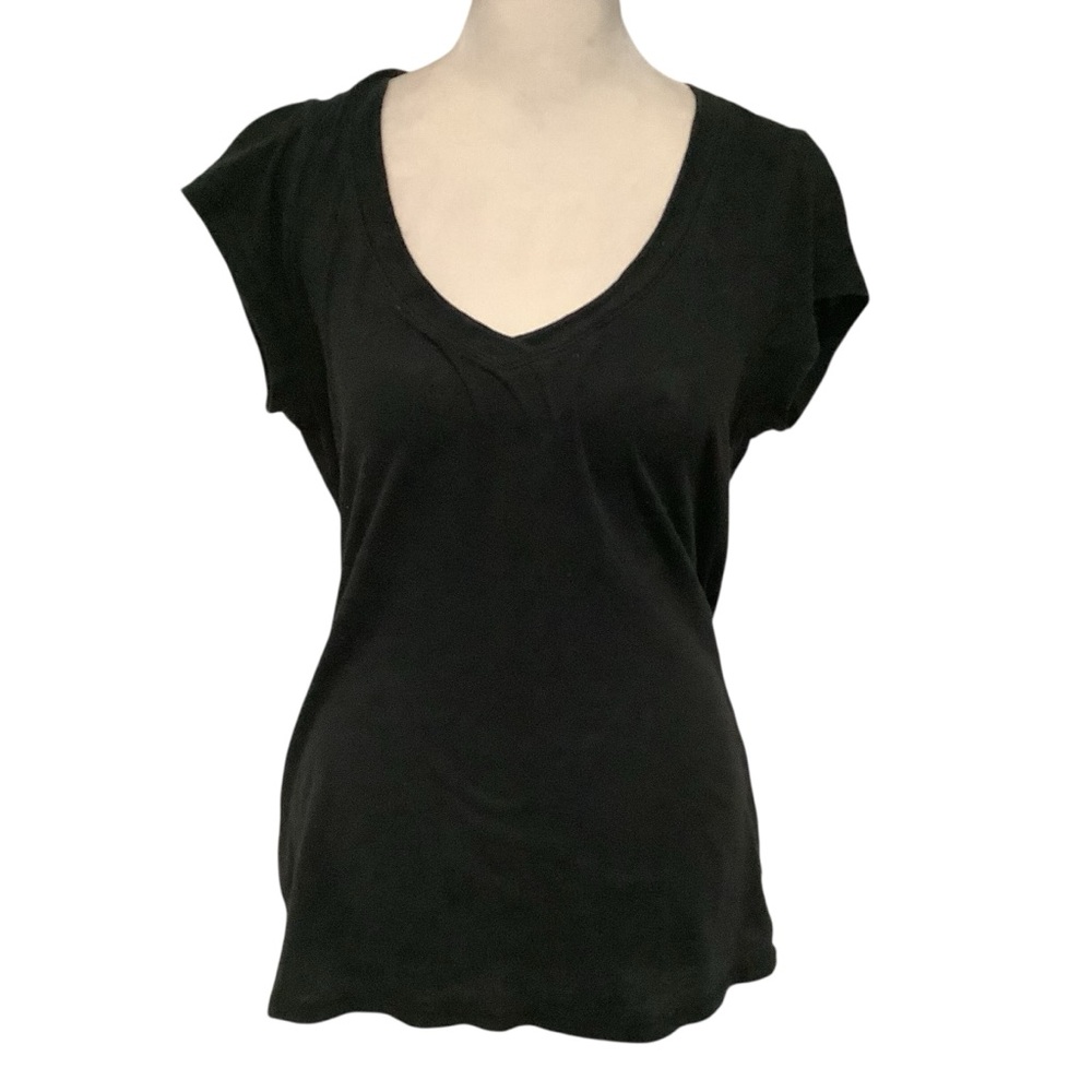 No Boundaries Women’s Black Short Cap Sleeve Tee. Size L